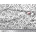 thumbnail image 2 of Soimoi White Poly Georgette Fabric Coffee Food Decor Fabric Printed Yard 42 Inch Wide, 2 of 5