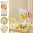 thumbnail image 1 of Water Dispenser Jug, Press Type Refrigerator Cooler, Large Capacity Sealed Pitcher, Leakproof Food Grade Plastic, Kitchen Beverage Container, 1 of 9
