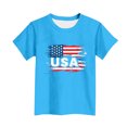 thumbnail image 3 of T-Shirt pour Enfants, Imprimé de la Fête de l'Indépendance à Manches Courtes et Col Rond, Haut Décontracté et Polyvalent pour Garçons et Filles de 3 à 15 Ans, 3 of 6