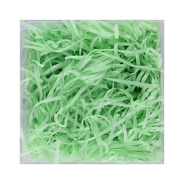 1 Pack Lafite Paper Raffia DIY Gift Box Candy Filler Colorful Shredded Box Packaging Decoration Practical Wedding Party Easter New Year Green