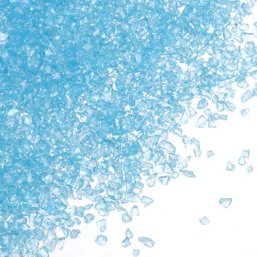 Unique Bargains Crushed Glass Glitters Colorful Irregular Glass Chips Chunky Stones Lake Blue
