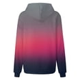 thumbnail image 4 of Timegard Chandails Molletonnés pour Femmes Grande Taille, Chandails à Capuchon à Fermeture Éclair, Chandail à Enfiler, Couleur Dégradée, Automne, Décontracté, Coupe Ample, 4 of 4