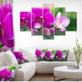 thumbnail image 1 of Beautiful Orchid Flowers on Green - Large Floral Canvas Art Print, 1 of 4