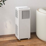 8000 BTU Portable Air Conditioner, Cooling Fan Dehumidifier, Energy Efficient 2 Speeds Quiet Operation, Remote Control, Window Exhaust Kit, 24h Timer, Cools up to350 Sq. Ft