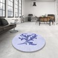 thumbnail image 4 of Ahgly Company Machine Washable Indoor Rectangle Transitional Lavender Blue Area Rugs, 8' x 10', 4 of 7