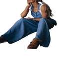 thumbnail image 2 of Jumpsuits For Women Sleeveless Backless Spaghetti Strap Wide Leg Pants, 2 of 7