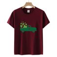 thumbnail image 4 of QIPOPIQ T-Shirts à Manches Courtes pour Femmes à Col Rond T-Shirts de la Saint-Patrick Hauts T-Shirt Trèfle T-Shirt Vert Tunique T-Shirts de la Saint-Patrick Tee T-Shirt T-Shirts de Noël pour les Fêtes T-Shirts Graphiques Aubaines, 4 of 4