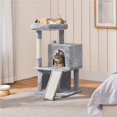 thumbnail image 3 of Yaheetech 36" Multilevel Cat Tower with Double Condos and Scratching Posts, Light Gray, 3 of 9