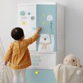 thumbnail image 1 of Langgg 2pcs/set Cute Clouds Cartoon Ceramic Handles For Wardrobe Doors Smooth Lines Wardrobe Door Handles Lightning white, 1 of 6