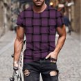 thumbnail image 1 of Qertyioot Hommes Imprimer Manches Courtes Col Rond T-shirt Décontracté Mode Dégagement Manches Courtes, 1 of 5