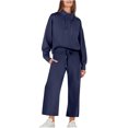 thumbnail image 1 of Timegard Ensembles 2 Pcs pour Femmes, Chandail à Col Roulé Surdimensionné à Manches Longues, Hauts à Enfiler, Pantalon à Jambe Grand à Cordon avec Poches, 1 of 6