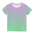 thumbnail image 1 of Plebaso Baby Boys Girls Short-sleeved T-Shirt Gradient Color Round Neck Tees Top Baby Summer Clothes, 1 of 3