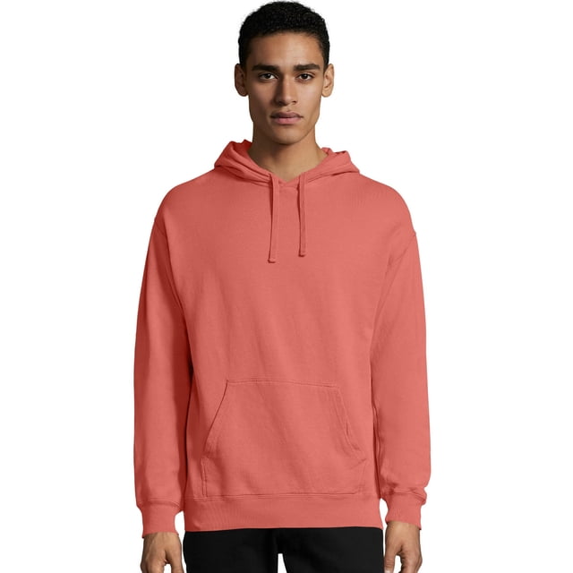 Hanes Mens Big ComfortWash Garment Dyed Fleece Hoodie Sweatshirt, S