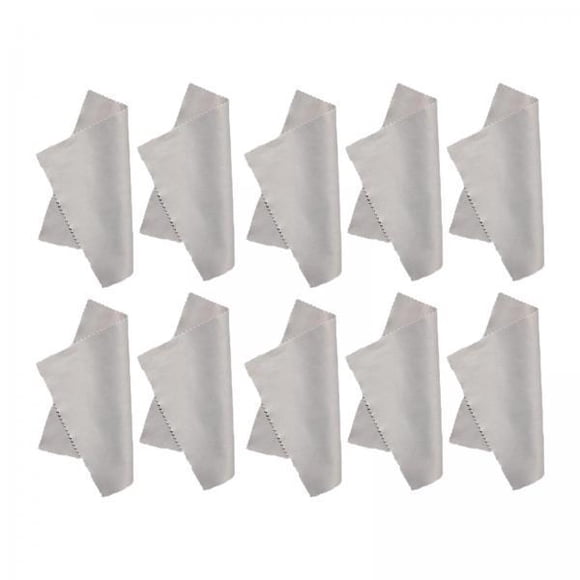 Mornei 5x10 Pieces Microfiber Cleaning Cloths Soft for Surface LCD TV Screens Cameras Light Gray 5 Pcs