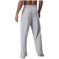 thumbnail image 2 of YiZYiF Men's Latin Dance Pant Salsa Rumba Tango Competition Ballroom Practice Pants Trousers Grey 3XL, 2 of 7