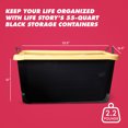 thumbnail image 4 of Life Story 55 Qt Stackable Storage Bin, Heavy Duty Lidded Container, Black/Yellow, 18 Pack, 4 of 11