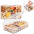 thumbnail image 2 of Estbridge Snack Boxes for Kids-10 Compartments Snack Containers for Toddlers Clear Adjustable Divided Snack Box bento Box Accessories for School Work and Travel, 2 of 8