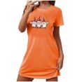 thumbnail image 1 of Levmjia Nuisettes en Coton pour Femmes à Manches Courtes, Vêtements de Nuit Doux d'Été, Confortables, Coupe Ample, Robe de Nuit Imprimée à Col Rond pour Grande Taille, Pyjamas Décontractés pour la Maison, 1 of 2