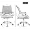 thumbnail image 3 of NiamVelo Mesh Office Chair Height Adjustable Ergonomic Computer Desk Chair Armrest Task Chair with Wheels for Adults, Black, 3 of 7