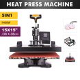 thumbnail image 1 of 5in1 15" x 15" Heat Press 360 Degree Swivel Heat Press Machine, 1 of 8