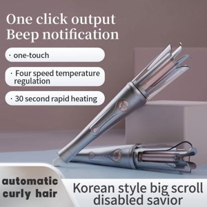 Courgeur automatique des cheveux avec 4 Réglages de température, Fer professionnel de curling auto-rotation avec design anti-angle intelligent & Minuterie, pour rapide, sans effort Salon-Qualité Waves à la maison