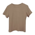 thumbnail image 1 of Plebaso T-Shirts en Coton Garçons Filles Manches Courtes Couleur Unie Col Rond Basiques pour Enfants Unisexes, 1 of 3