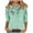 BG-Mint Green, variant on QATAINLAV Womens Tops Dressy Casual 3/4 Sleeve Blouses Summer Round Neck Pullover Fashion Printed T-shirt Cotton Basic Tees Shirts Today Prime Sales White XXXL