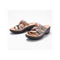 thumbnail image 1 of UKAP Girls Sandals Wedge Sole Slippers Open Toe Slides Everyday Soft Gray 5.5, 1 of 9