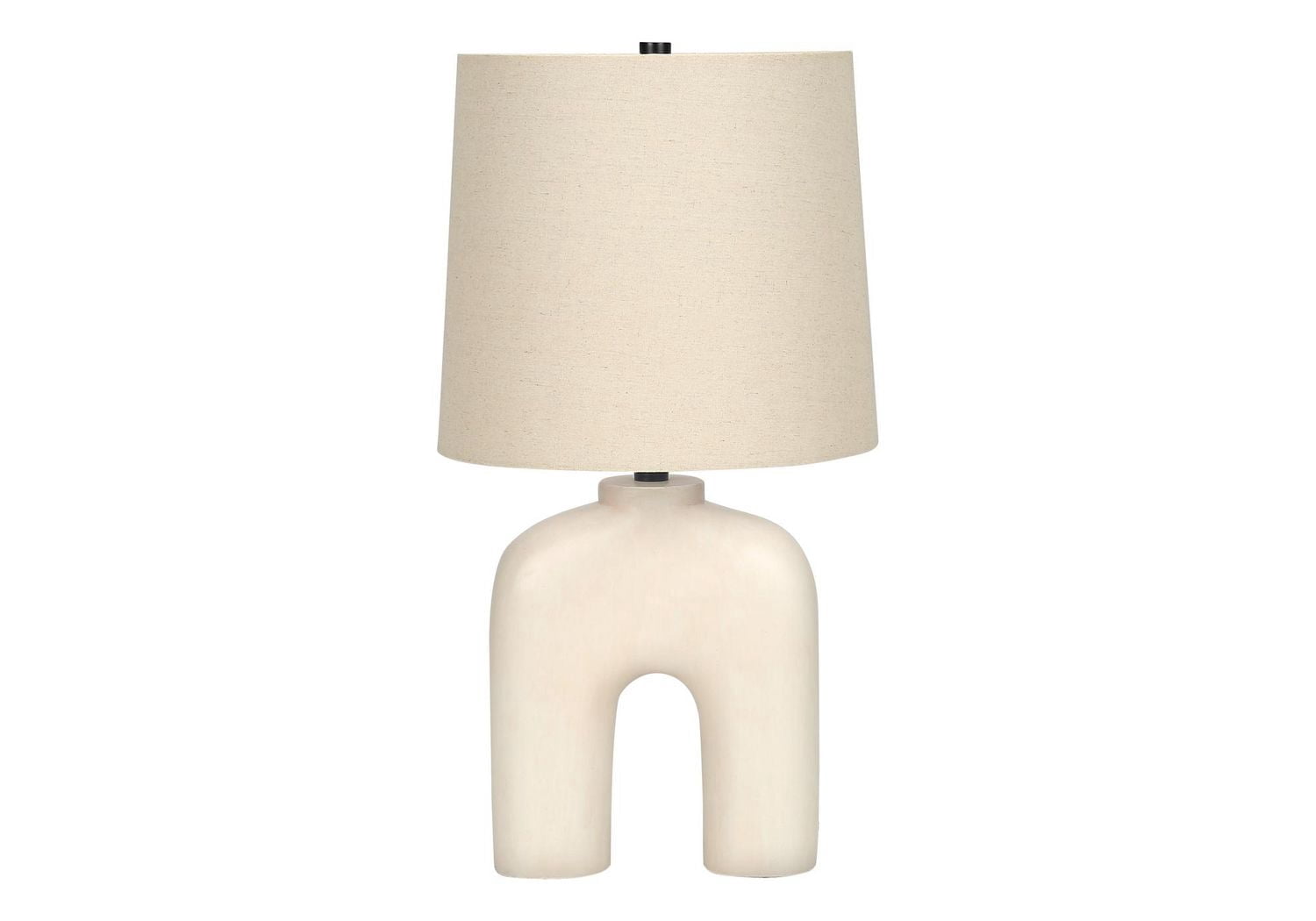 Monarch Specialties Luminaire, 25"h, Lampe De Table, Résine Crémeuse, Tons Beige., Moderne