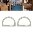thumbnail image 4 of 2Pcs Women Purse Handles Belt Replacement DIY Handmade for Purse Making Handles Replacement Tote Purse Making white D shape, 4 of 8