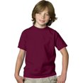 thumbnail image 1 of Hanes T-Shirt Lourd pour Garçon 5,2 oz COMFORTSOFT, m, Bordeaux, 1 of 4