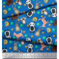 thumbnail image 3 of Soimoi Modal Satin Fabric Floral & Cute Animals Cartoon Print Sewing Fabric Yard 42 Inch Wide, 3 of 3