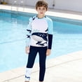 thumbnail image 5 of SDNall Boys Long Sleeve Swimsuit Sun Protective Rashguard for Swimming Surfing Diving, 5 of 5