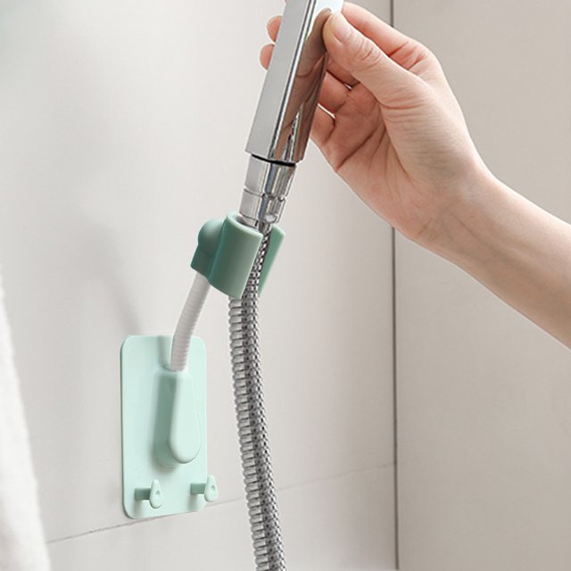 Support de Pomme de Douche Auto-Adhésif Support de Pomme de Douche Rotatif à 360 ° Support de Pomme de Douche à Main; avec Support de Serviette à Crochet