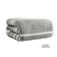 thumbnail image 3 of Bath Towel Large 13.3x30 Inch | Soft Thick Absorbent Fleece | Quick Drying Hotel Spa Gym Pool Shower Home Use | Striped Pattern | Durable Double Stitched Hem | Gray Blue Pink | Single Pack, 3 of 7