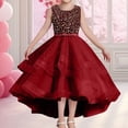 thumbnail image 2 of Kcodviy Robe de Demoiselle d'Honneur Enfant Robe Patineuse Filles Élégante en Dentelle Baptême Amour Robe Fille Robe de Mariage Robes de Fête, 2 of 4