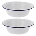 thumbnail image 1 of 2Pcs Household Soup Bowls Enamel Soup Basins Practical Household Enamelware, 1 of 2