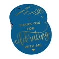 thumbnail image 1 of Inkdotpot Real Gold Foil Thank You For Celebrating With Me Birthday Tags Favor Hang Paper Tags 50 Pieces, 1 of 6