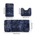 thumbnail image 3 of Czzoypi 3 Piece Bathroom Rug Setu-Shaped Contour Rug, Mat and Toilet Lid Cover,Water Absorbent Soft Microfiber Shaggy Bathroom Mat,For Tub, Shower, Bath Room,Machine Washable, 3 of 7