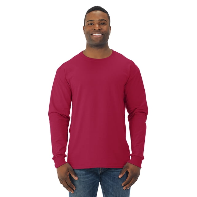 Jerzees T-Shirt à Manches Longues pour Hommes DRI-POWER Active, m, Cyber Rose