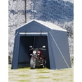 thumbnail image 1 of Remise pour Moto 6x8 / 6x6 Pi, Abri Extérieur Robuste et Imperméable avec Cadre en Acier Galvanisé, Housse PE Résistante aux UV pour Rangement de Vélos et d'Outils de Jardin, Gris, 1 of 8