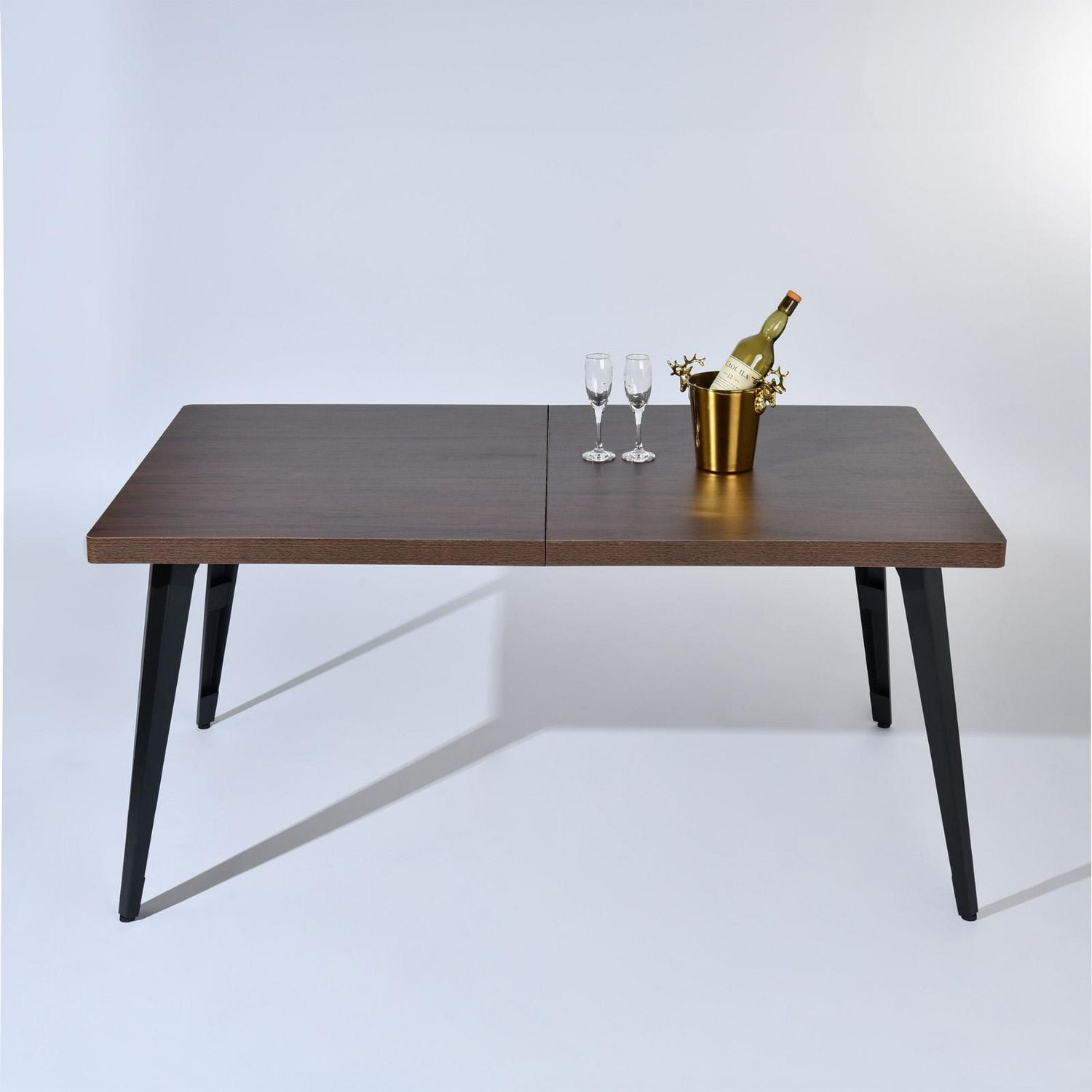 Ensemble de salle à manger 5 pièces Homy Casa - Table rectangulaire et 4 chaises industrielles pour 4 personnes