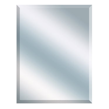 Mainstays miroir rectangulaire biseauté sans cadre , 15,75 po x 22,75 po, décoration intérieure, installation verticale ou horizontale