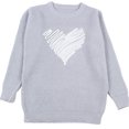 thumbnail image 4 of Gupgi Chandail Cœur d'Amour pour Femmes à Manches Longues, Col Ras du Cou, Tricot de la Saint-Valentin, 4 of 9