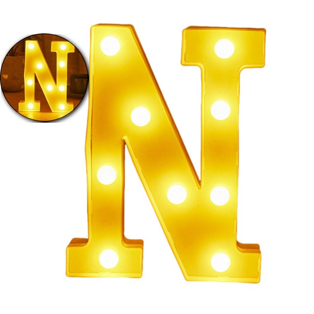 Dvruxg Light Up Letters, Led Letter Lights 26 Alphabet, Decorative Lighted Letter, Battery Powered Led Marquee Letters for Party, Bar, Night Light, Home Decor