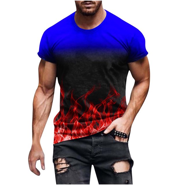 Erwazi T-Shirt de Mode pour Hommes Muscle Gym Entraînement Athlétique T-Shirt Tee T-Shirt Graphique Haut