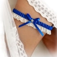 thumbnail image 2 of Elegant Bridal Wedding Garter with Rhinestone Lace Design for Bride Accessories, 2 of 3