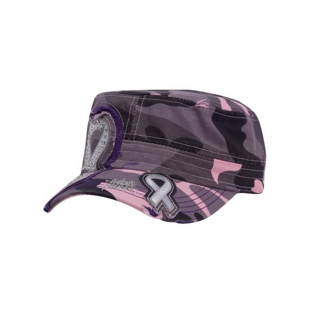 Top Headwear Womens Print Adjustable Cadet Cap - Pink City Camo - Ribbon