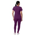 thumbnail image 4 of Adar Pro Modern Athletic Scrub Set For Women - Modern V-Neck Scrub Top & Yoga Jogger Scrub Pants, 4 of 6