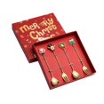 thumbnail image 2 of Stainless Steel Dessert Spoons Forks Tea Spoons Stainless Steel Christmas Spoons 4Pcs C, 2 of 9